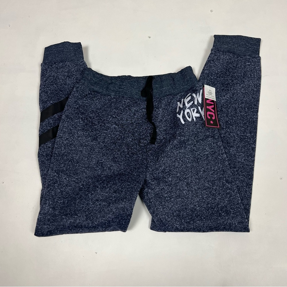 NWT NYC Joggers Sz 14/16 Heather Blue